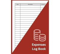 Expenses Log Book: Daily Business & Personal Expense Tracker for Income, Purchases & Costs | Simple Accounting & Budget Record | Large 8.5 x 11 Inch, 100 Pages