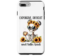 Expensive Difficult & Talks Back Skeleton Mom Coffee Mother Custodia per iPhone 7 Plus/8 Plus