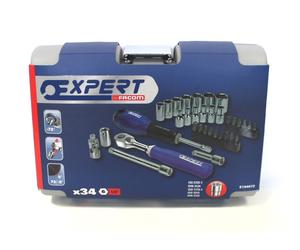 EXPERT 764 1/4 E34 SERIE CHIAVI A BUSSOLA 1/4 UTENSILI 34 PZ E194672