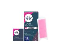 Veet Expert Bande di Cera Fredda Depilazione Inglese, Area Bikini, Burro di Karité, 16 strisce