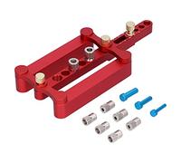 Expert Doweling Jig Kit | Aluminum Alloy Drilling Guide for Straight Holes | Woodworking Positioner for Round Dowels/Cabinets/Furniture | 6/8 / 10mm Bushings