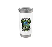 Expert Forager Not Dead Yet Funny Fungo Skull Goblincore Bicchiere termico in acciaio inox doppia parete