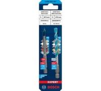 Bosch 2x Set di punte EXPERT HEX-9 Hard Ceramic e Multi Construction (per Piastrelle dure, Piastrelle morbide, Ø 8,0, 8,0 mm, Professional Accessorio Trapano, Trapano/avvitatori rotanti)