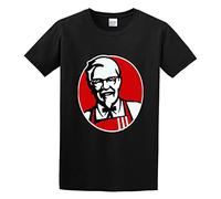 ExpIution KFC Tshirt Funny Graphic Cotton Summer Tops Tee Shirts Black L
