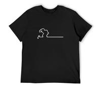 ExpIution La Linea Faused T Shirt Men Cotton T-Shirt Graphic Animated Comedy Tee Tops Streetwear Tshirt Men Black L