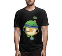 ExpIution Team Umizoomi Bot Men's Cotton Casual Round Neck Short Sleeve T-Shirt Black L