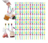 Explainout Multi Purpose Sealer - Detachable Multi Purpose Sealing Ties, Food Clips for Sealing Straps, Reusable & Ring Buckle Design, Elastic Cord Organizer for Sealing Bags & Organizing Wires (100)