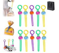 Explainout Multi-purpose Sealer Machine, Reusable Multipurpose Zip Cable Ties, Detachable Elastic Cord Organizer for Sealing Food Bags and Organizing Wires, Extend the Shelf Life of Food (10PCS)