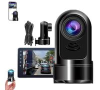 Explcior 1080p HD 360° Rotating Mini Adas Dashcam, Driving Recorder Dashcam, New Mini Front Dash Camera for Cars, 24h Parking Mode/Built-in Wi-Fi/Night Vision/Motion Detection/Loop Recording(No Card)