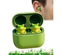 Explcior Frog Earbuds Cute Animal Shaped Bluetooth Earbuds Frog Ear Plugs 3D Stereo Animal Design Wireless Earphones with Cartoon Charging Case IPX4 Waterproof Noise Reduction Gift for Adults
