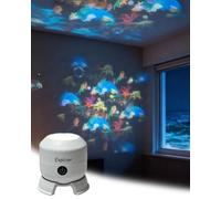 Explcior LED Starry Ocean Projector Night Light Galaxy Holographic Dynamic Rotating Wave Projection Sea Life Bedroom Ceiling Lamp HD Plug Home Decor Ambient Gift for Adults Room