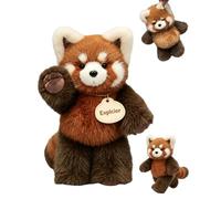 Explcior Running Plushie Stress Relief Red Panda Plush Toy 22in Soft Stuffed Animal Doll Cuddly Bear Hugging Pillow for Kids Adults Adorable Furry Panda Pillow for Stress Relief and Emotional Support