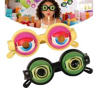 Explcior Winking Glasses,Crazy Blinking Kinetic Crazy Eyes Glasses,Kids Pull-String Blinking Glass for Halloween,Birthdays,Cosplay(Mix4)