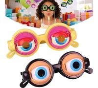 Explcior Winking Glasses,Crazy Blinking Kinetic Crazy Eyes Glasses,Kids Pull-String Blinking Glass for Halloween,Birthdays,Cosplay(Mix5)