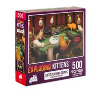 Exploding Kittens 500 Piece Jigsaw Puzzle - Cats Playing Craps Jigsaw Puzzles for Adults Cat Puzzle Coffee Table Puzzle Multi (PCRAPS-1
