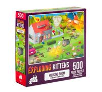 Exploding Kittens 500 Piece Jigsaw Puzzle - Housing Boom Jigsaw Puzzles for Adults Cat Puzzle Art Puzzle
