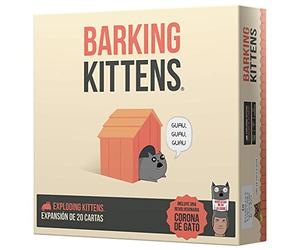 Exploding Kittens | Barking Kittens | Espansione | Gioco di Carte per gli Amanti dei Gatti e delle Esplosioni | Da 7 Anni | Da 2 a 10 Giocatori | 15 Minuti per Partita- versione spagnola