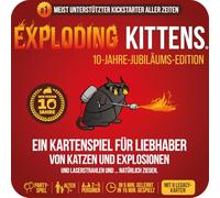 Exploding Kittens, Exploding Kittens: 10° anniversario edizione (Tin), gioco per feste, 2-5 giocatori, 7+ anni, 15 minuti, tedesco
