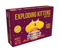 Exploding Kittens, Exploding Kittens - Party Pack (edizione 2024), gioco base + estensione, gioco di carte, gioco di carte 2-10 giocatori, dai 7+ anni, 15 minuti, tedesco