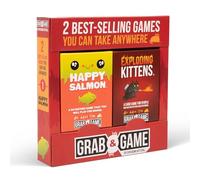 Exploding Kittens + Happy Salmon Travel Bundle, 2-5 Players, Age 7+, | Pocket-sized fun times two! Enjoy Exploding Kittens and Happy Salmon anywhere with fast, laugh-out-loud gameplay.