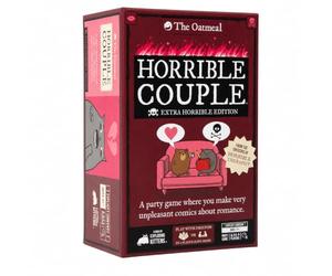 Exploding Kittens Horrible Couple Extra Horrible, for 2-8 Players, Age 17+ | Create darkly funny comics with questions, responses, and absurd compromises. Play as a couple or with friends! Adults only!
