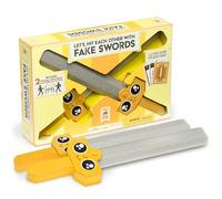 Exploding Kittens Presents: Let's Hit Each Other With Fake Swords - Sword-Fighting Card & Board Games for Family Fun - For Adults, Teens & Kids Age 7+ - 3-6 Players - Includes 2 Foam Swords, 72 Cards