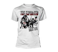 Exploited, The Army Life (White) ufficiale Uomo maglietta unisex