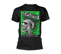 EXPLOITED, THE - LET'S START A WAR (SKULL) BLACK T-Shirt Medium