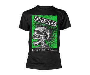 EXPLOITED, THE - LET'S START A WAR (SKULL) BLACK T-Shirt Medium