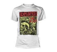 The Exploited T Shirt Punks Not Dead Nuovo Ufficiale Uomo Bianca Size S