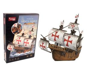 EXPLORA - Barca Santa Maria - Puzzle 3D - 540032-204 Pezzi - Livello 5 - Senza Colla o Forbici - Educativo - Gioco di Costruzione - Regalo per Bambini - Modello - Dai 8 anni in su