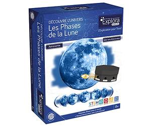EXPLORA - Esperienza Lunare - Esperienza Scientifica - 547436 - Istruzioni per l'Assemblaggio e Quiz Educativo - Mezzaluna - Universo - Astronomia - Kit di Scoperta - A partire dai 8 anni