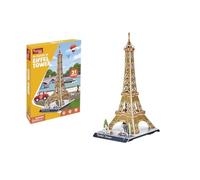 EXPLORA - Torre Eiffel - Puzzle 3D - 540010-31 Pezzi - Monumento Storico - Livello 2 - Senza Colla o Forbici - Educativo - Parigi - Gioco di Costruzione - Regalo - Modello - A Partire da 5 anni