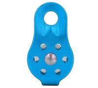 Explorazione della grotta arrampicata su roccia fissa fissa a una puleggia singola 26 kN in lega di alluminio pesante blocco puleggia a rotazione a rotazione, adatto per la corda (Blu)
