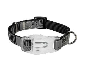 Explore Esplora collare con lampeggiatore, S-M: 30-45 cm/20 mm, nero/riflettente