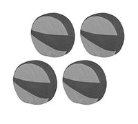 Explore Land Confezione da 4 coperture protettive resistenti per pneumatici per camion, SUV, rimorchi, camper, universali, per pneumatici di diametro 73,7-80,6 cm (nero e grigio)