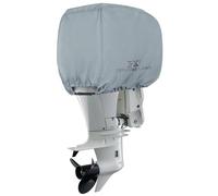 Explore Land Copertura per motore fuoribordo, impermeabile, 600D, resistente, adatta per motore da 225 a 300 CV, grigio