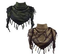 Explore Land - Sciarpa tattica in cotone, shemagh/keffiyeh da deserto, con nappe, per uomo e donna, taglia unica