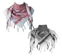 Explore Land - Sciarpa tattica in cotone, shemagh/keffiyeh da deserto, con nappe, per uomo e donna, taglia unica
