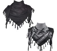 Explore Land, Sciarpa tattica in cotone Shemagh Keffiyeh da deserto, con nappe, per uomo e donna, taglia unica