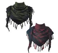 Explore Land - Sciarpa tattica in cotone, shemagh/keffiyeh da deserto, con nappe, per uomo e donna, taglia unica