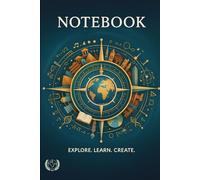 Explore. Learn. Create. Notebook: Educational Journal with Global & Scientific Themes: 96 Lined Pages | Inspirational Writing Notebook Featuring ... Icons | Study Planner for Students & Thinkers