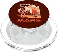 Explore Mars Vintage Martian Tourism Poster Style Space PopSockets PopGrip per MagSafe
