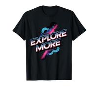 Explore More Space Adventure Motivational Quote Maglietta