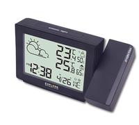 Explore Scientific Orologio a proiezione con sensore di temperatura esterno | Radiocontrollato con Meteo, Barometro, Visualizzazione Temperatura Interna ed Esterna, alimentato a batteria e cavo elettrico