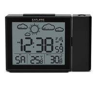 Explore Scientific RPW3009 Nero Orologio con Proiezione Ora e Previsione Tempo