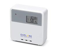 Explore Scientific ST1005 Sensore per esterni con Display LED per rilevare temperatura e umidità, Montaggio a parete o supporto da tavolo, Bianco