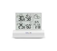 Explore Scientific Stazione barometrica GLASS LCD White e Clear WSH4501