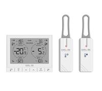 Explore Scientific termometro digitale con due sensori esterni per frigo | Doppia sonda separata per frigo e freezer, con monitoraggio in tempo reale, Memoria Storico 24h,Display LCD, Batterie Incluse