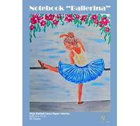 Explore the Pink Dotted Line Hard Cover Notebook "Ballerina", with Pink color dots, Large size 8,5 x 11 in, 120 Pages: Perfect for writing practice, ... as aesthetic design, matte, beautiful gift